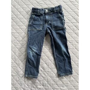 Free Assembly Blue Demin Boys Brushed Carpenter Jeans size 6